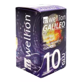 WELLION GALILEO Tiras de teste de açúcar no sangue, 10 unidades