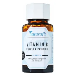 Cápsulas Premium de Complexo Vitamina B Naturafit, 60 cápsulas
