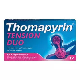 THOMAPYRIN TENSION DUO Comprimidos revestidos por película de 400 mg/100 mg, 12 unidades