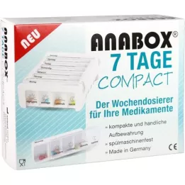 ANABOX Dispensador semanal compacto 7 dias branco, 1 peça