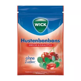WICK Cereja silvestre & Doces de eucalipto sem açúcar saco, 72 g