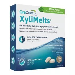 ORACOAT Comprimidos adesivos XyliMelts menta suave, 40 unidades