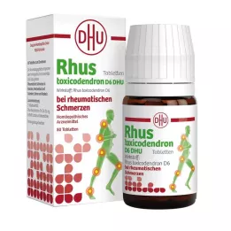 RHUS TOXICODENDRON D 6 comprimidos para dores reumáticas, 80 unidades
