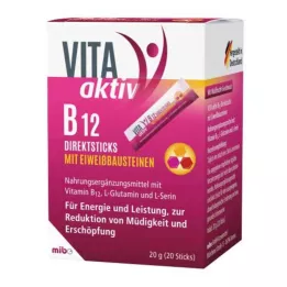 VITA AKTIV B12 bastões diretos com blocos de construção de proteína, 20 unidades