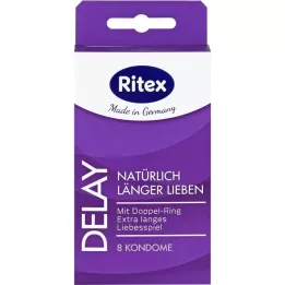 RITEX Preservativos retardados, 8 peças