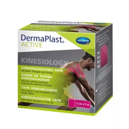 DERMAPLAST Fita de cinesiologia ativa 5 cm x 5 m rosa, 1 unidade