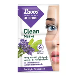 LUVOS Máscara de limpeza de argila curativa Cosméticos naturais, 2X7,5 ml