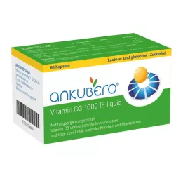 ANKUBERO Cápsulas líquidas de vitamina D3 1000 UI, 60 peças