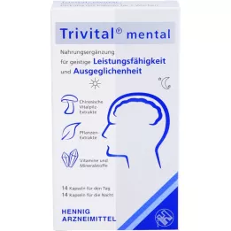 TRIVITAL cápsulas mentais, 28 unidades