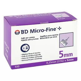 BD MICRO-FINE+ Agulhas para caneta 0,25x5 mm, 100 unidades
