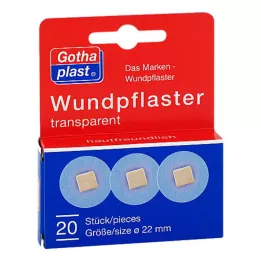 GOTHAPLAST Gesso para feridas 2,2 cm transparente, 20 unidades