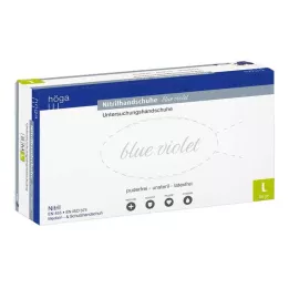 NITRIL Luvas sem pó tamanho L azul violeta, 100 peças