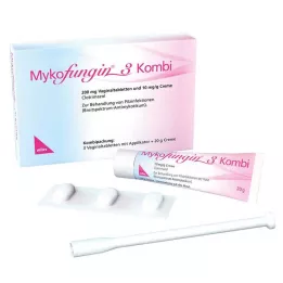 MYKOFUNGIN 3 comprimidos vaginais combinados de 200 mg + 10 mg/g Cre., 1 pacote