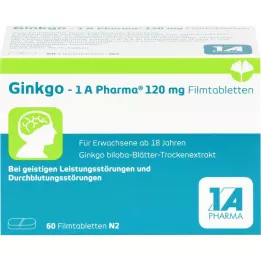 GINKGO-1A Pharma 120 mg comprimidos revestidos por película, 60 unidades