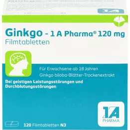 GINKGO-1A Pharma 120 mg comprimidos revestidos por película, 120 unidades
