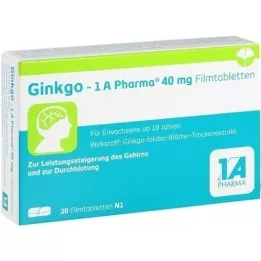 GINKGO-1A Pharma 40 mg comprimidos revestidos por película, 30 unidades
