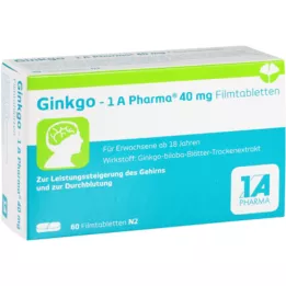 GINKGO-1A Pharma 40 mg comprimidos revestidos por película, 60 unidades