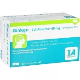 GINKGO-1A Pharma 40 mg comprimidos revestidos por película, 120 unidades