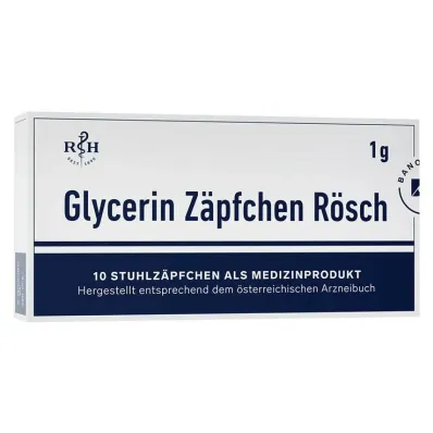 Supositórios de glicerina Rösch 1 g contra constipação, 10 unidades Supositórios de glicerina Rösch 1 g contra constipação, 10 unidades