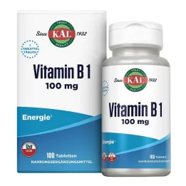 Comprimidos de vitamina B1 (tiamina) 100 mg, 100 comprimidos