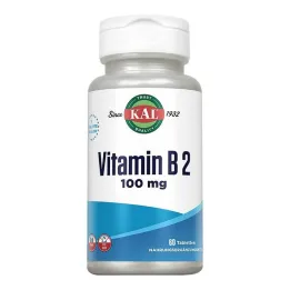 Vitamina B2 Riboflavina 100 mg comprimidos, 60 unidades