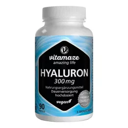 HYALURONSÄURE Cápsulas veganas de alta dosagem de 300 mg, 90 unidades