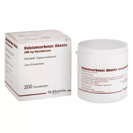 CALCIUMCARBONAT ABANTA Comprimidos mastigáveis de 500 mg, 200 unidades