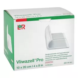 VLIWAZELL Compressa superabsorvente Pro estéril 10x20 cm, 10 unidades