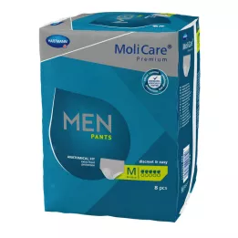 MOLICARE Premium MEN Calças 5 Drops M, 8 peças