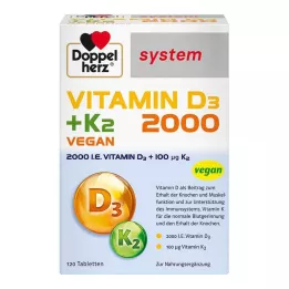 DOPPELHERZ Comprimidos de sistema de vitamina D3 2000+K2, 120 unidades