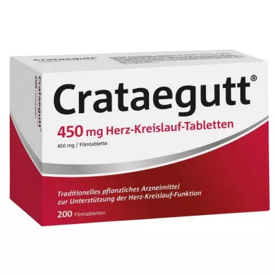 CRATAEGUTT Comprimidos cardiovasculares de 450 mg, 200 unidades