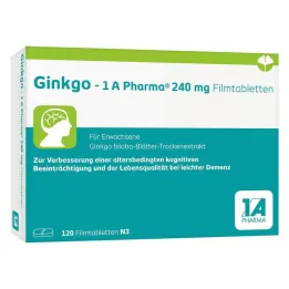 Ginkgo – 1 A Pharma® 240 mg comprimidos revestidos por película, 120 unid