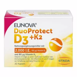 EUNOVA DuoProtect D3+K2 2000 UI/80 μg cápsulas, 30 unidades
