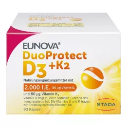 EUNOVA DuoProtect D3+K2 2000 UI/80 μg cápsulas, 90 unidades