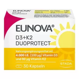 EUNOVA DuoProtect D3+K2 4000 UI/80 μg cápsulas, 30 unidades