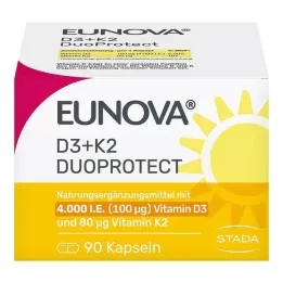 EUNOVA Cápsulas DuoProtect D3+K2 4000 UI/80 μg, 90 unidades