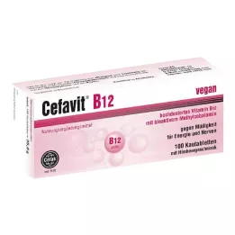 CEFAVIT Comprimidos mastigáveis B12, 100 unidades