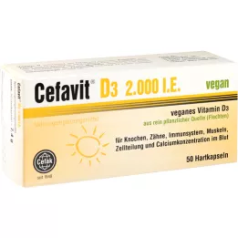 CEFAVIT Cápsulas veganas D3 2.000 UI, 50 unidades