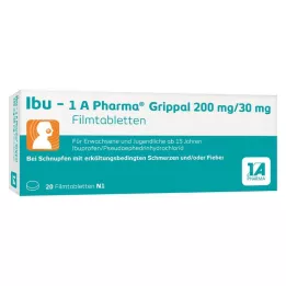 IBU-1A Pharma Grippal 200 mg/30 mg comprimidos revestidos por película, 20 unidades