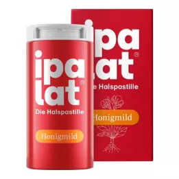 IPALAT Pastilhas para garganta mel suave sem mentol sem açúcar, 40 unidades