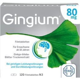 GINGIUM Comprimidos revestidos por película de 80 mg, 120 unidades
