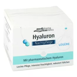 HYALURON NACHTPFLEGE creme light em pote, 50 ml