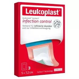 LEUKOPLAST Leukomed Sorbact estéril 5x7,2 cm, 3 peças