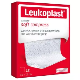 LEUKOPLAST Compr. de lã Cutisoft 7,5x7,5 cm estéril, 12 unid