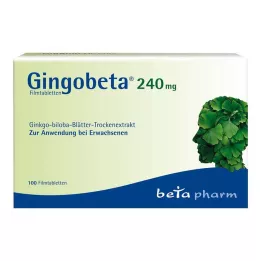 GINGOBETA Comprimidos revestidos por película de 240 mg, 100 unidades