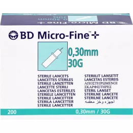 BD MICRO-FINE+ lancetas 30 G 0,30 mm, 200 unid