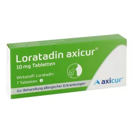 LORATADIN comprimidos de axicur 10 mg, 7 unidades