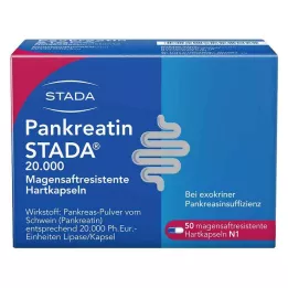 PANKREATIN STADA 20.000 cápsulas duras gastrorresistentes, 50 unidades
