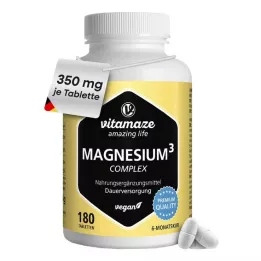 MAGNESIUM 350 mg complexo citrato/óxido/carbono.vegan, 180 pcs