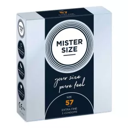 MISTER Preservativos tamanho 57, 3 unidades